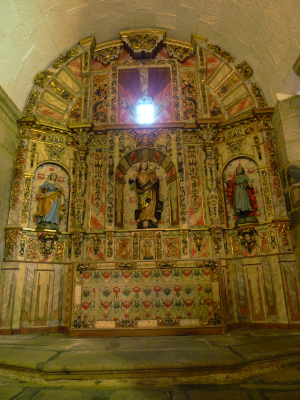 Retablo da Virxe do Rosario en San Martiño de Barciademera