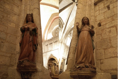 Catedral de Palencia. Tapices na porta chamada De los Reyes