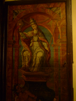 Puerta de acceso a la statio o antesacristía de la iglesia de San Martín Pinario