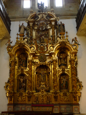 Retablo da Virgen Inglesa en la iglesia de San Martín Pinario